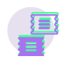 a green and purple glowing object